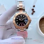 XZ Factory Rolex Oyster Perpetual Date Yacht-Master 40mm Automatic Watch - Rose Gold Case Black Dial 